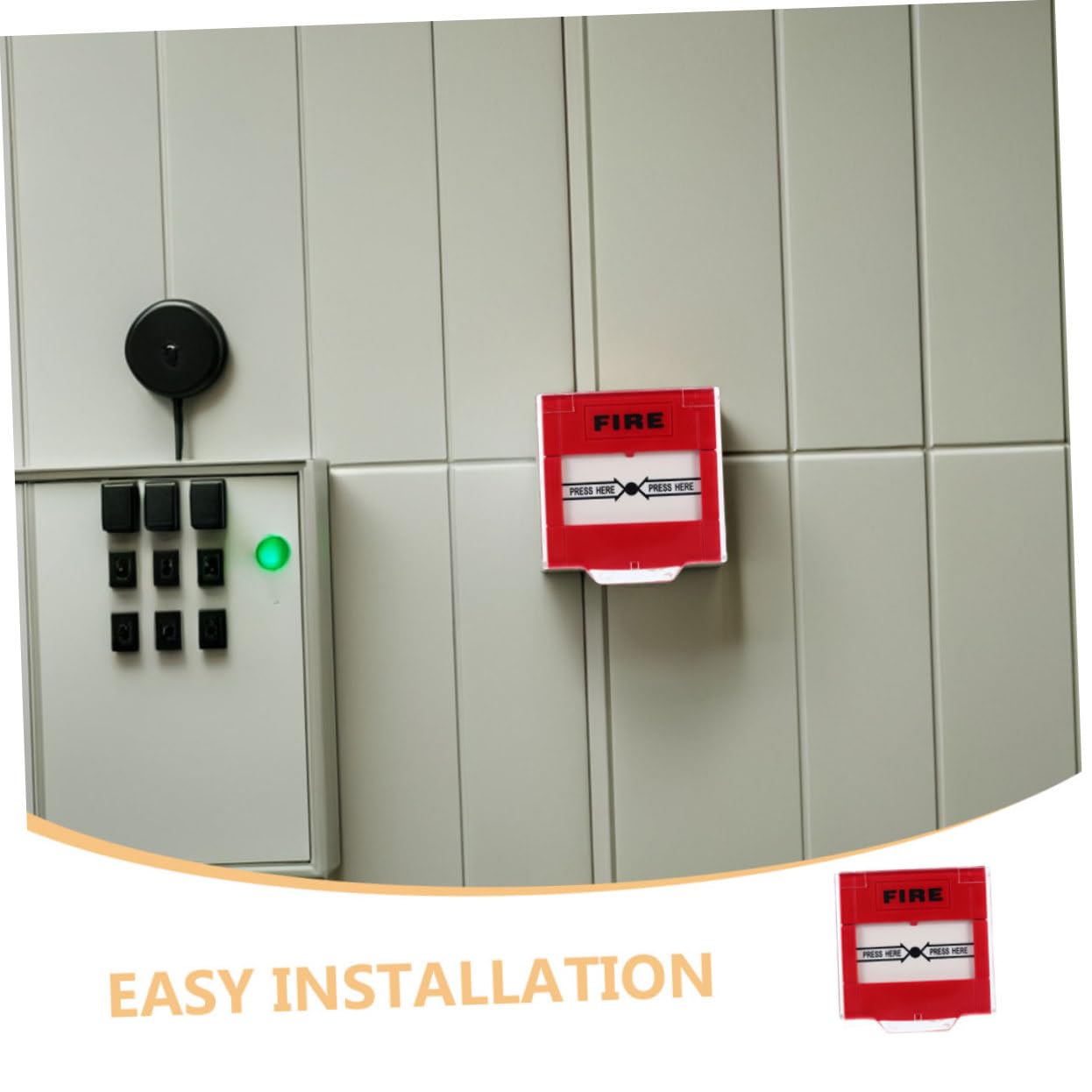 Didiseaon Botón de Alarma de Incendio Manual Fácil Instalación y Reinicio 2 Unidades de Plástico Rojo Compatible Sistema, Adecuado para Hotel y Oficina