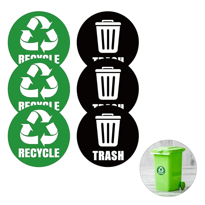 Buy Recycle Sticker,SelfAdhesive Recycle And Trash Bin Logo Stickers