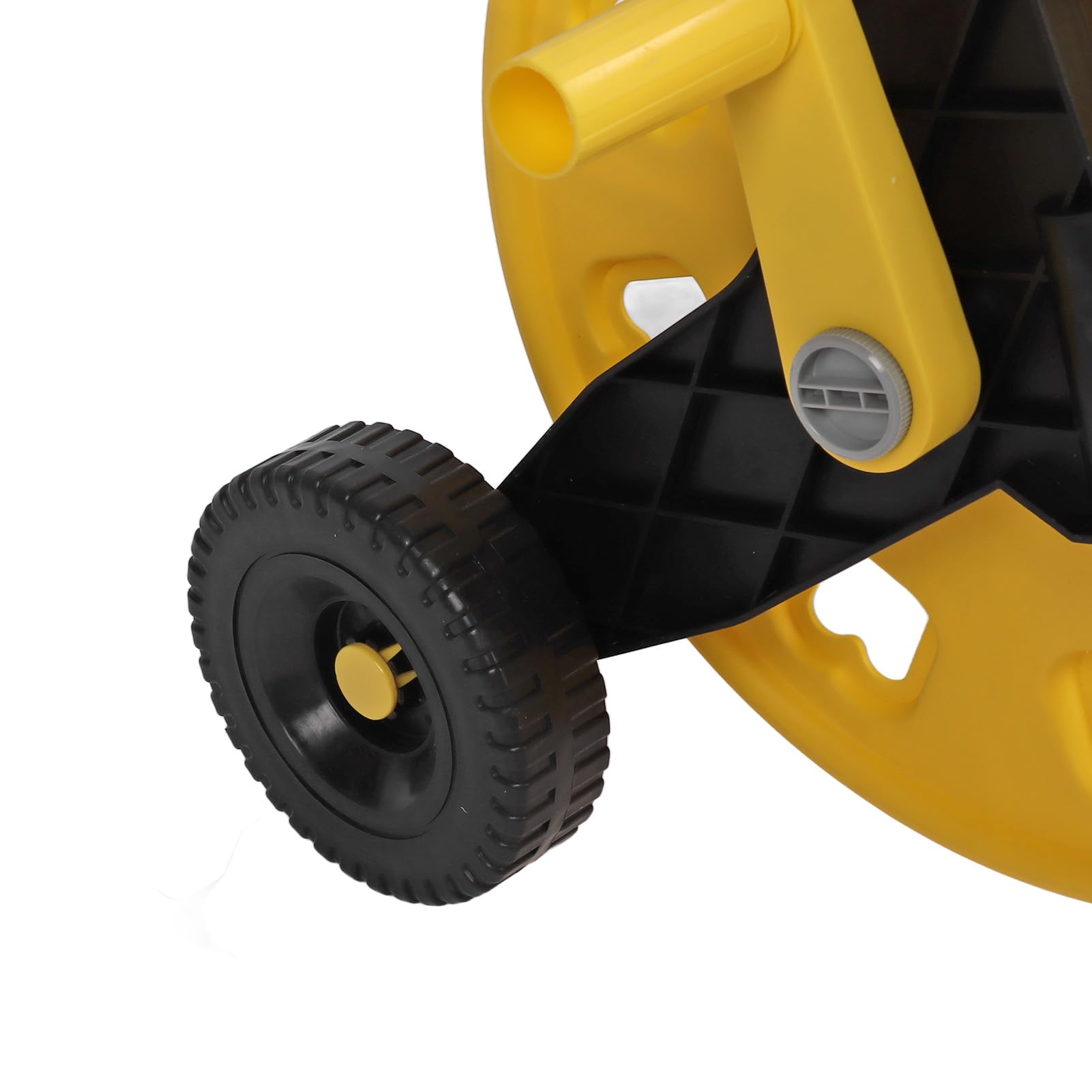 Carro resistente del carrete de la manguera para el jardín con el tipo manual del empuje de la capacidad de los 60m amarillo