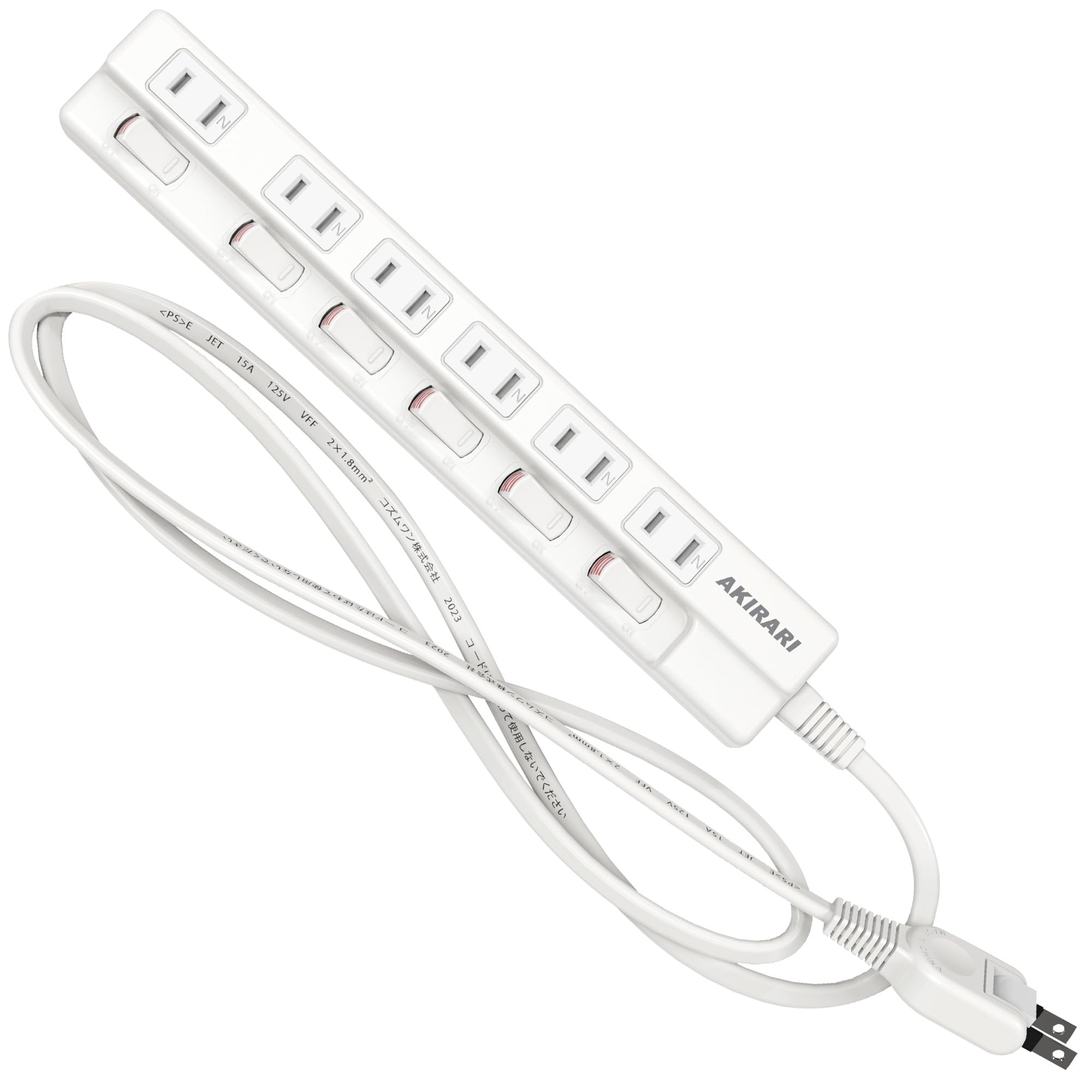 Amazon.co.jp: 延長コード 2m 6個口 電源タップ 個別スイッチ 雷ガード