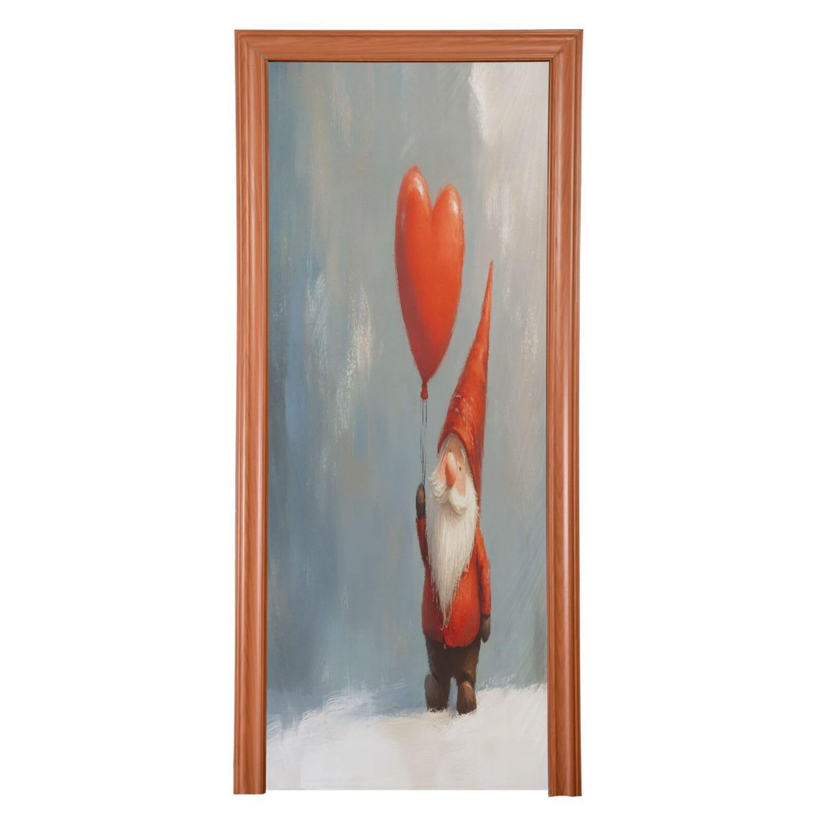 FLildon Valentine's Day Gnome Door Cover Decoration, Party Accessory Porch Decor for Festive Ornament Room Door Covers 32 x 79 Inch