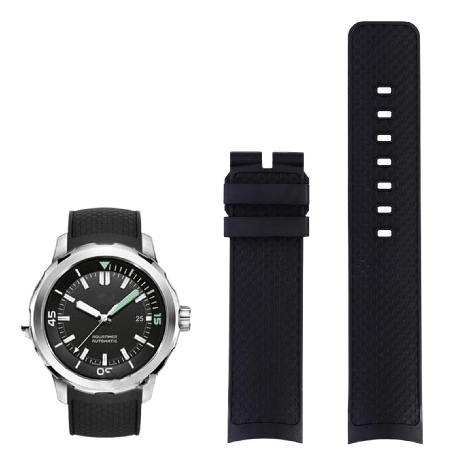 Correa de fluororubber para el hombre activo con reloj de 22mm 8