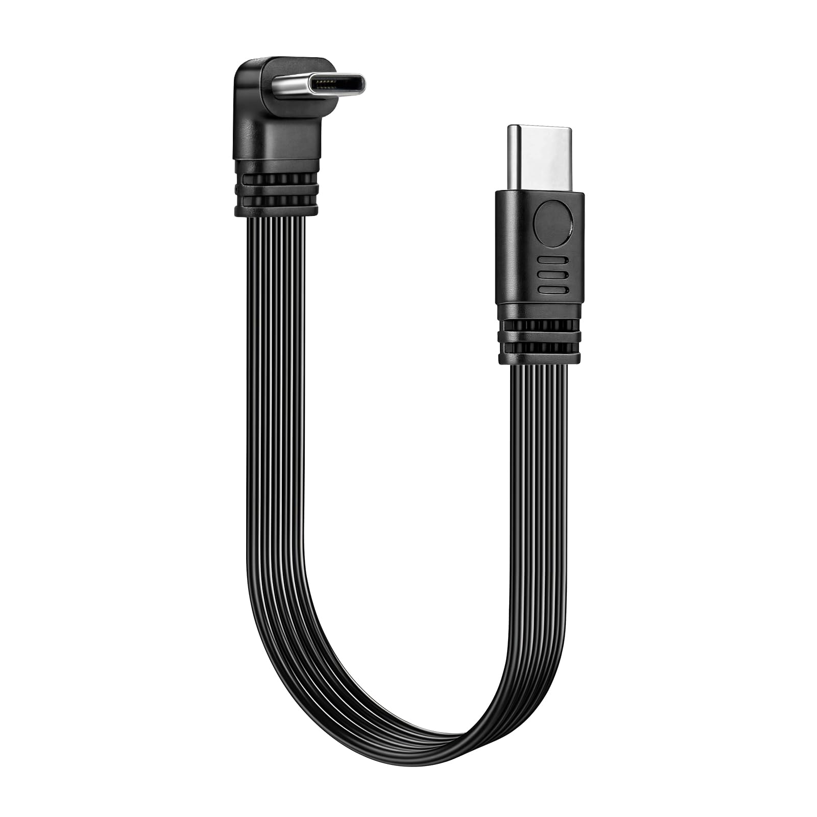 aceyoon Kabel USB C na USB C, krótki, 30 cm, 60 W, kabel USB C, kąt 90 stopni, silikon + TPE kabel do szybkiego ładowania USB typu C do iPhone 17, 16, 15 Pro Max, do Galaxy, Huawei, Xiaomi
