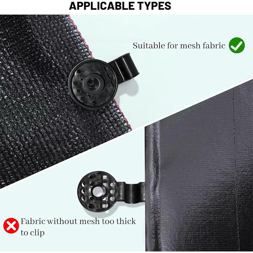 50 Clip In Plastica Per Rete Parasole - Accessori Per Tessuto Ombreggiante, Antivento E Ombreggiante - Foto 9