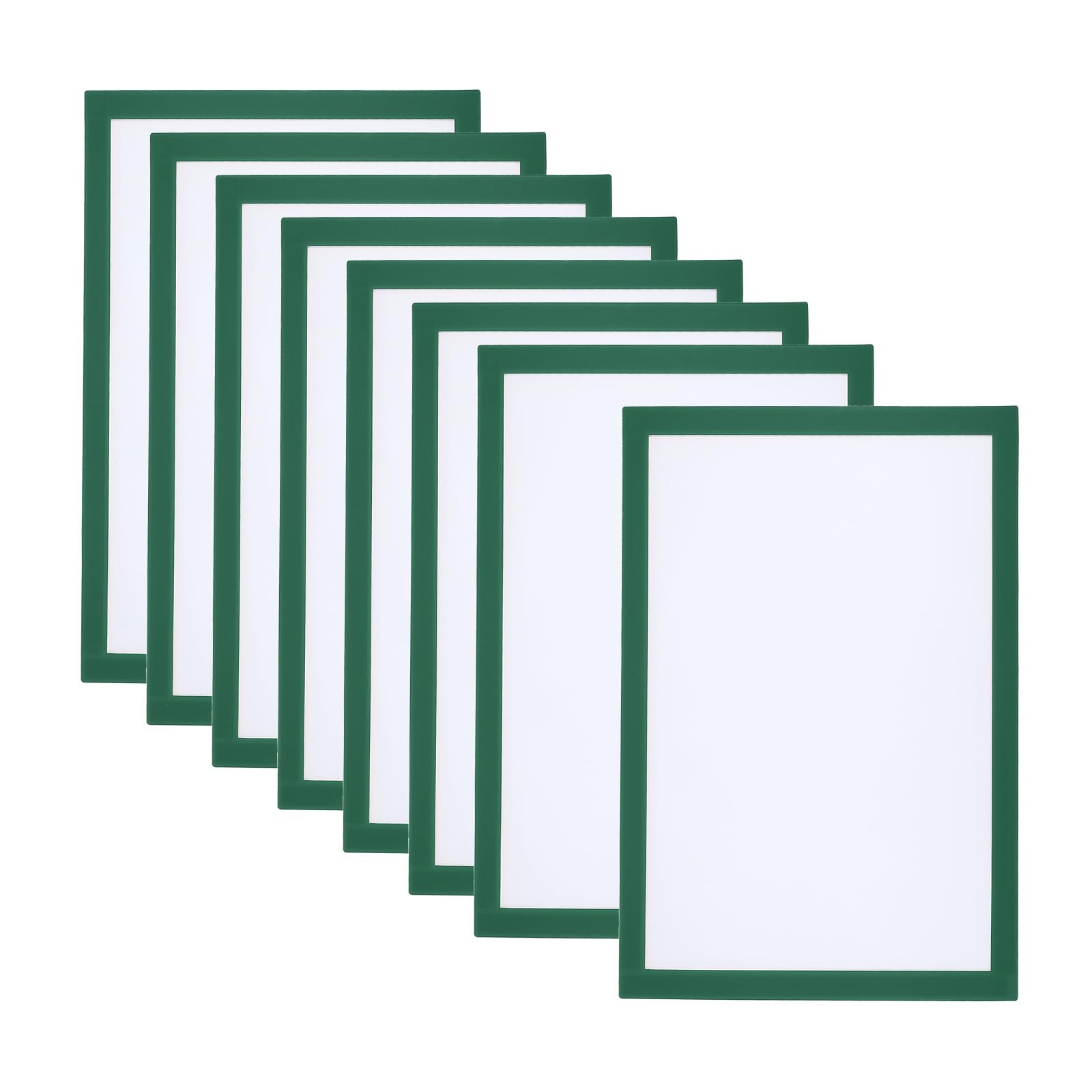 PATIKIL A4 Magnetischer Bilderrahmen, 8er Pack Magnetischer Bilderrahmen Selbstklebender Magnetischer Displayrahmen Wiederverwendbar Doppelseitig für Kühlschrank Kunstwerk, Grün