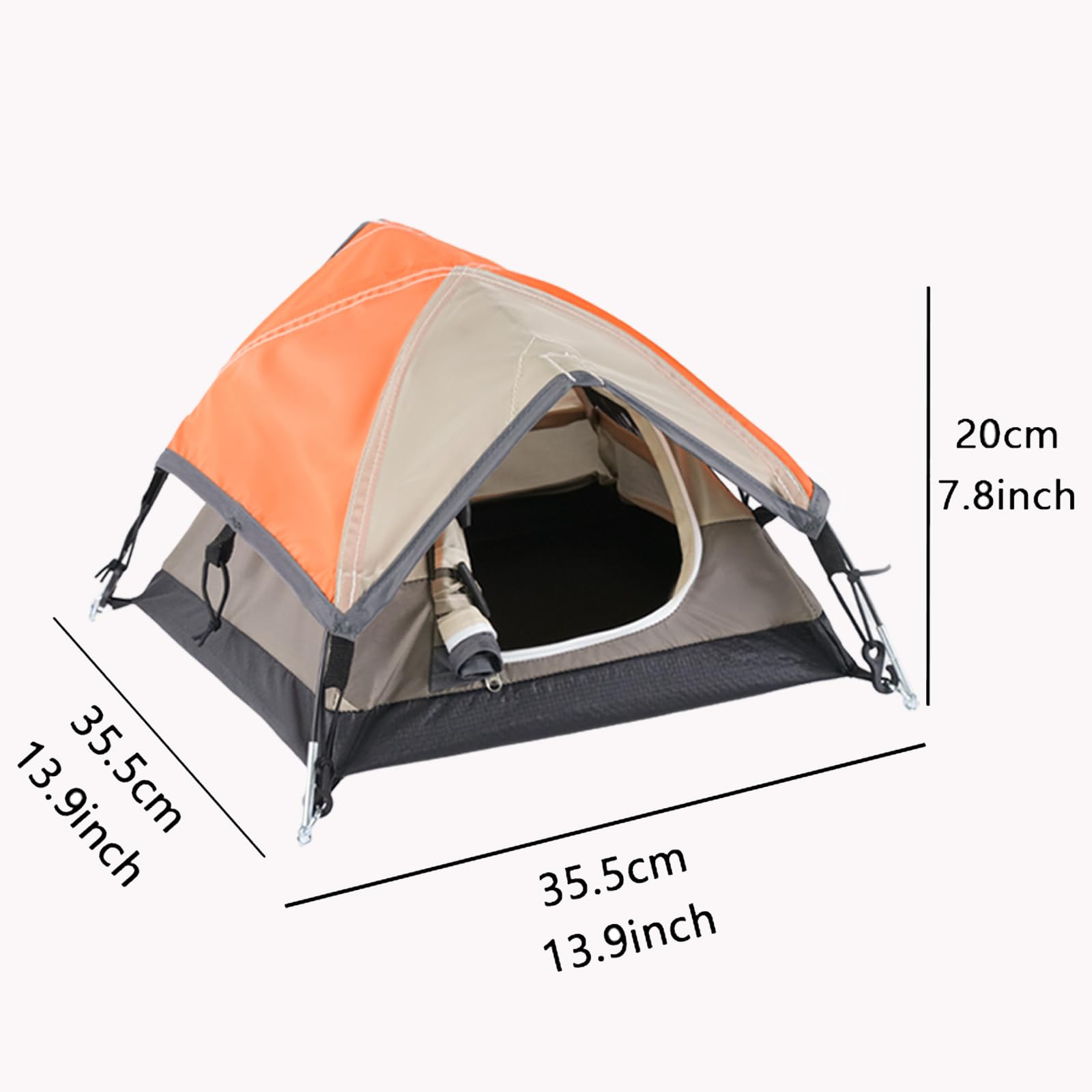 Generic Mini Tent,Model Tent Decoration，Tiny Tent for Home and Garden Decoration,for Small Animal,Toy Display, Orange : Toys & Games