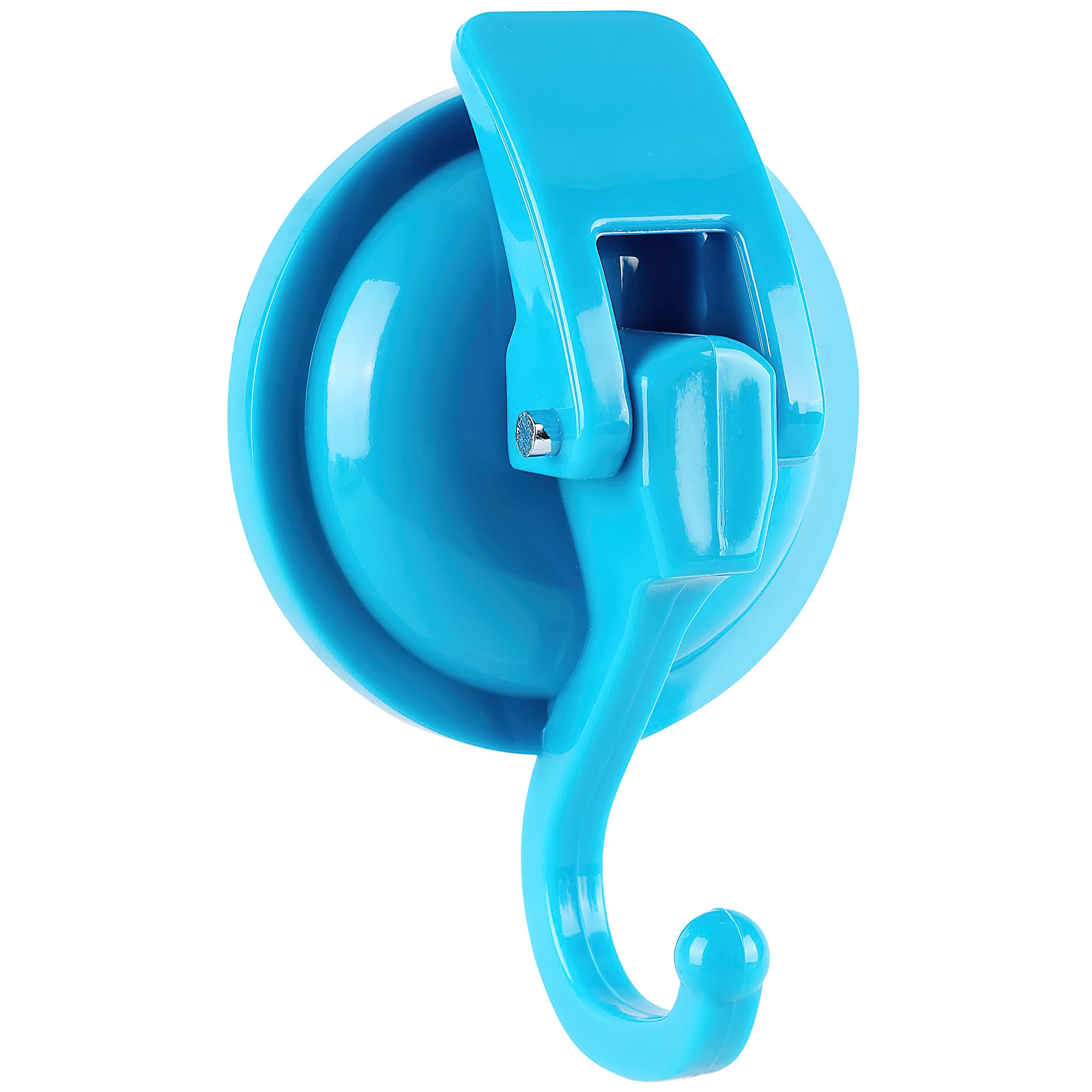 Heavy Duty Vacuum Suction Cup Hooks, Blue Plated Polished Super Suction for Kitchen Bathroom, 1 Pack