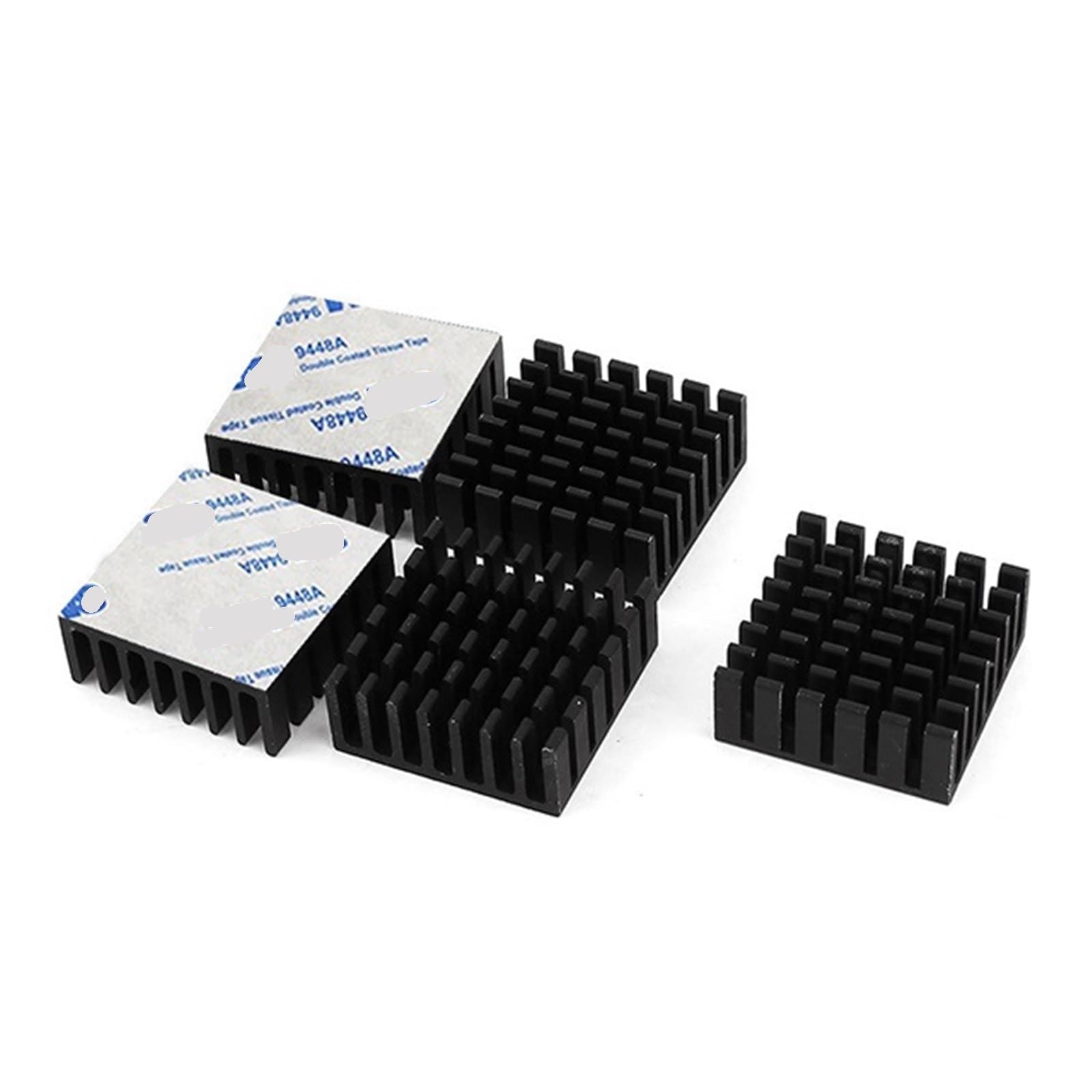 Dissipateur thermique de radiateur de refroidissement électronique noir 5 pièces