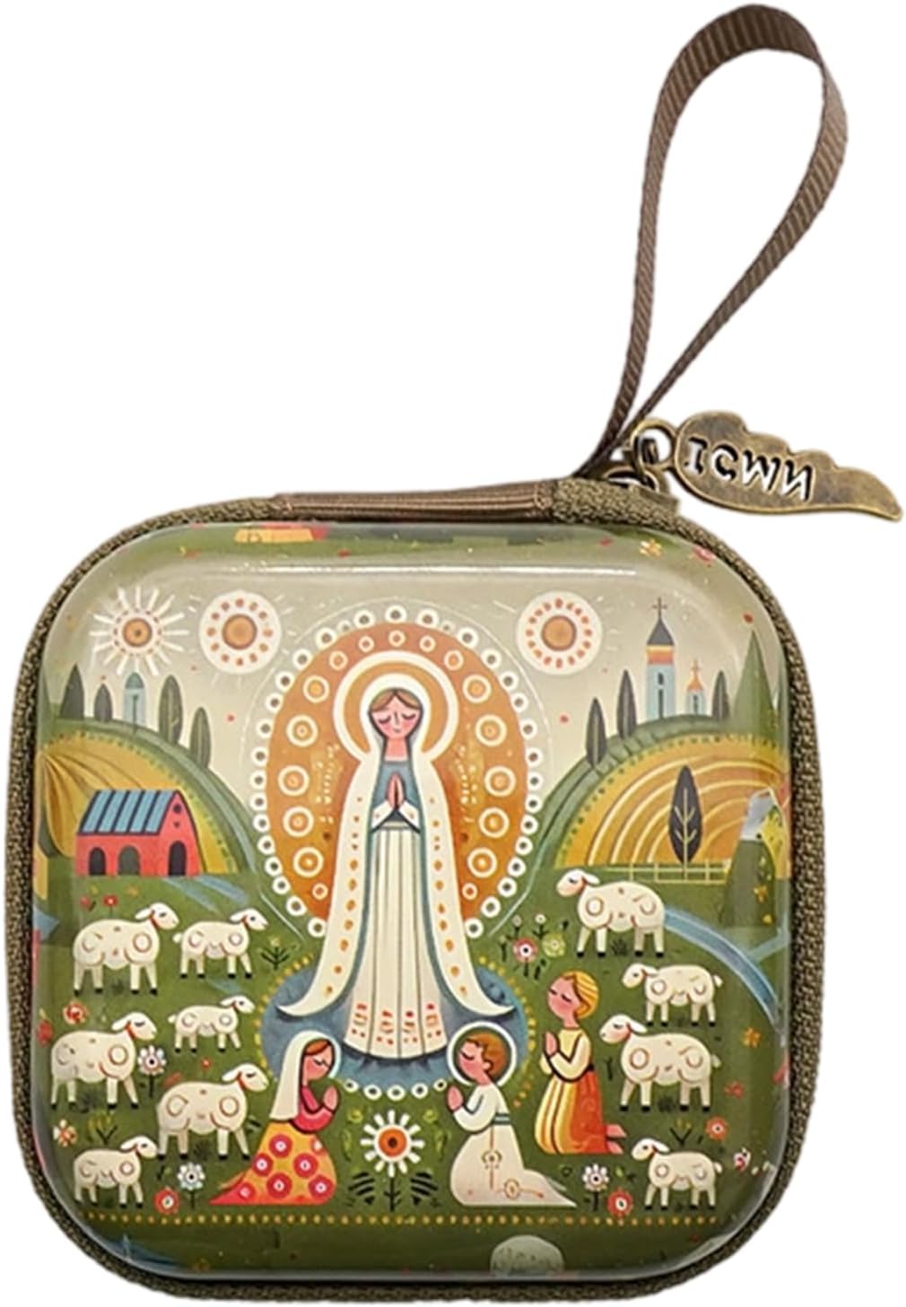 Efficinet Bead Organizers Pouches with Cartoon Pattern Religious Accessory Carriers for Buddhist Catholic Use Bead Storage Bag