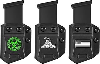3-Packs Universal Mag Carrier IWB/OWB Magazine Holster for 9mm/.40 Double Stack Magazines - Elandor