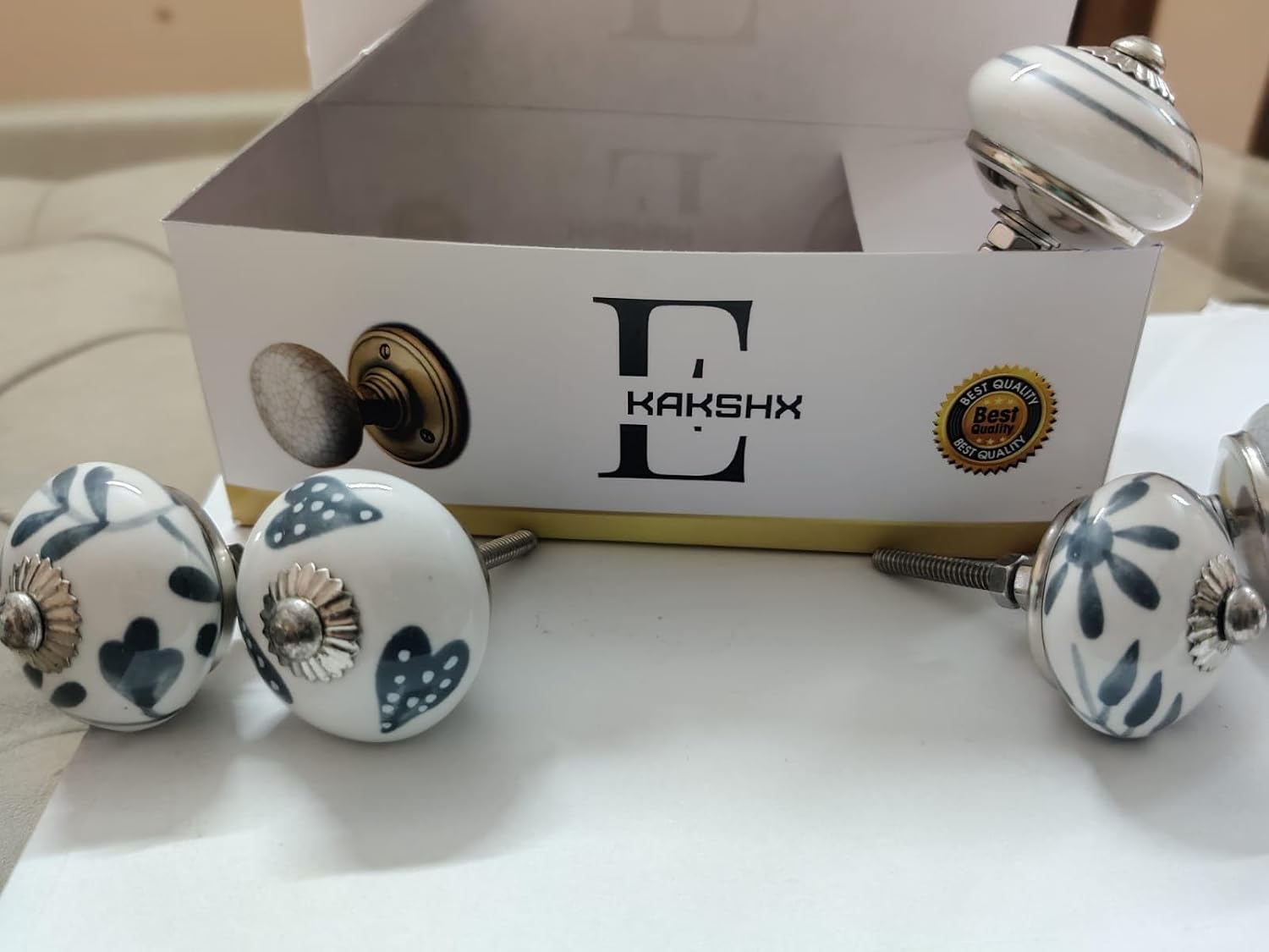 Ekakshx EX 10 pcs Ceramaic Cabinet Knobs
