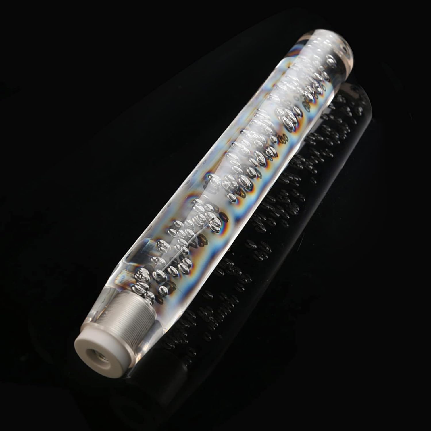 Geevorks LED Shift Knob, 30cm Crystal Transparent Bubble Gear Shifter Multicolor Gradient- Universal Shifter Knobs Automotive Interior Accessories