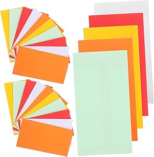VILLCASE Sobres De Papel De Colores 50 Pcs Multicolor Tamaño Portátil Para Organizar Dinero Documentos y Objetos Pequeños Uso Diario y Viaje