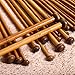 18 Pieces Bamboo Knitting Needles Set NUOMI Single Round Pointed Straight Wooden Knitting Kits, 18 Sizes from 2.0mm to 10.0mm