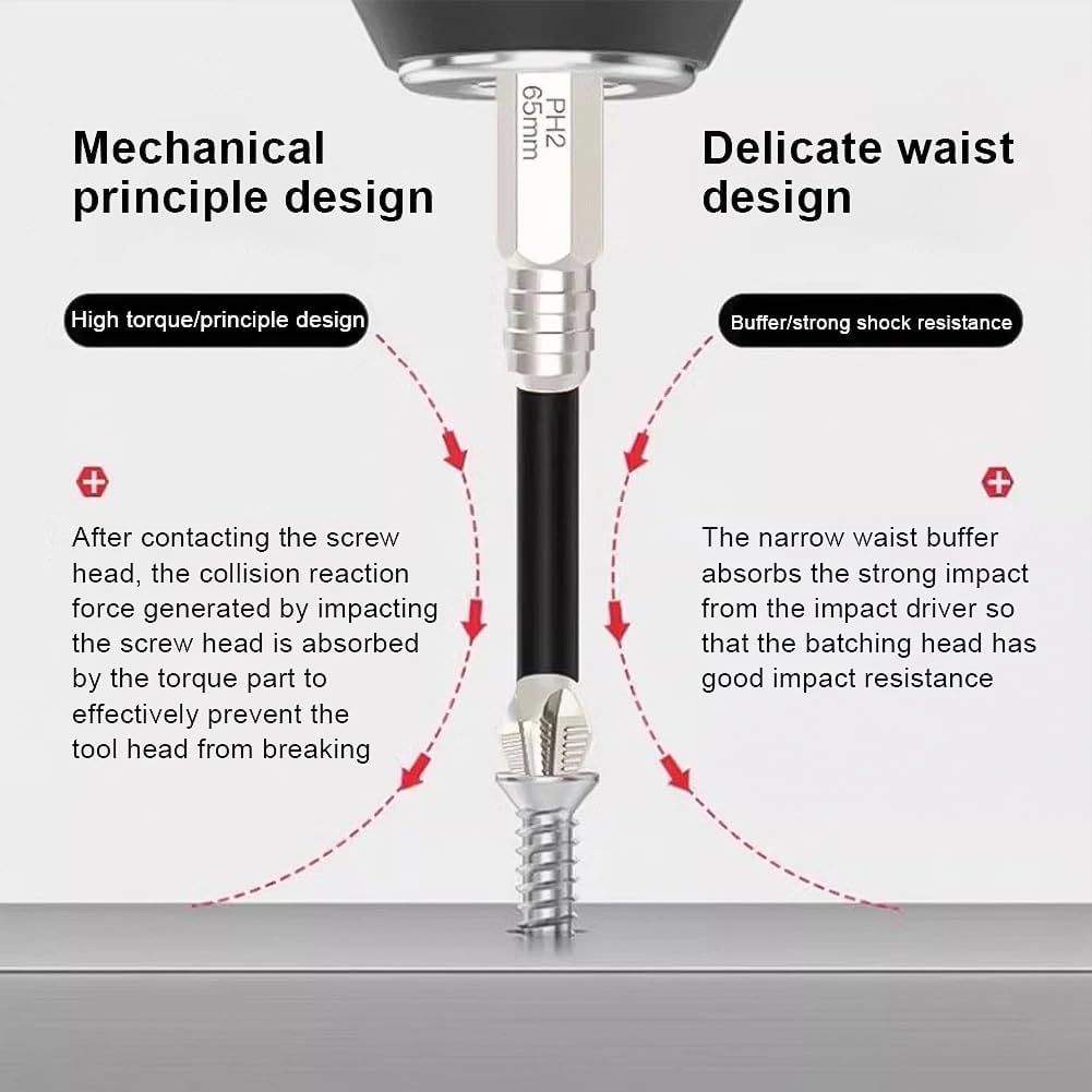 K5 High Magnetic Screwdriver Drill Bit Set Anti Slip Screwdriver Bits,Durability & Universal,9Pcs