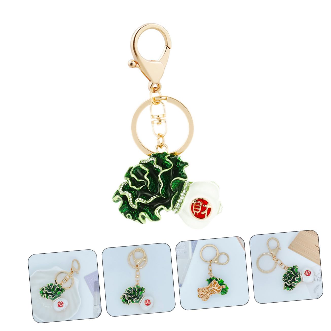 BESPORTBLE Colgante de Repollo Adorable Vegetal para Decoración de Claves y Accesorio