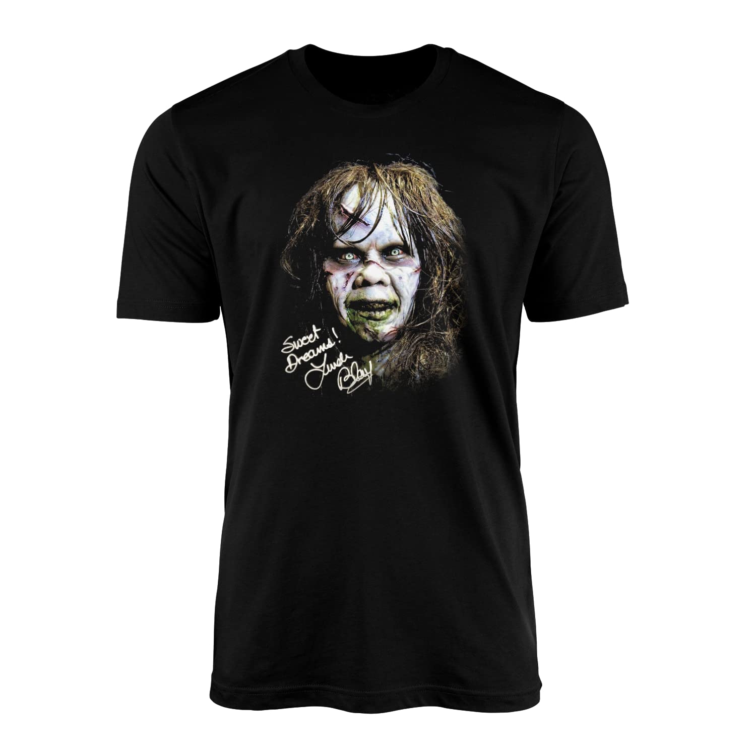 Smartypants Black The Exorcist Ghost T-Shirt Top Tee - Halloween Supernatural Ancient Demon Possessed Scary Horror Thriller Classic Cult Film Movie Cinema Gift Present (3Xl, )