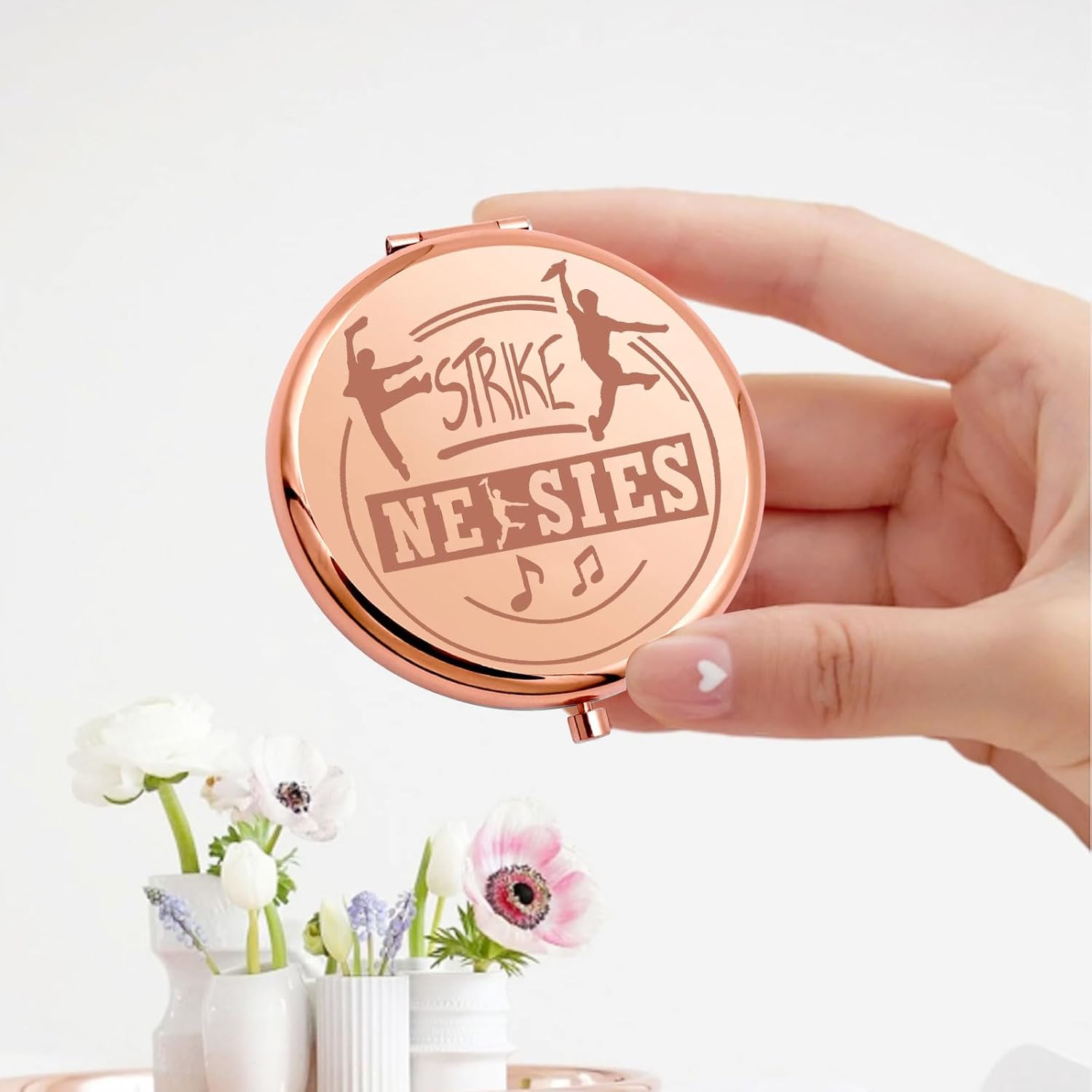 KEYCHIN Jack Kelly Musical Pocket Mirror Musical Theatre Gifts Strike Compact Makeup Mirror Jack Kelly Merch (Strike-RG) - Image 3