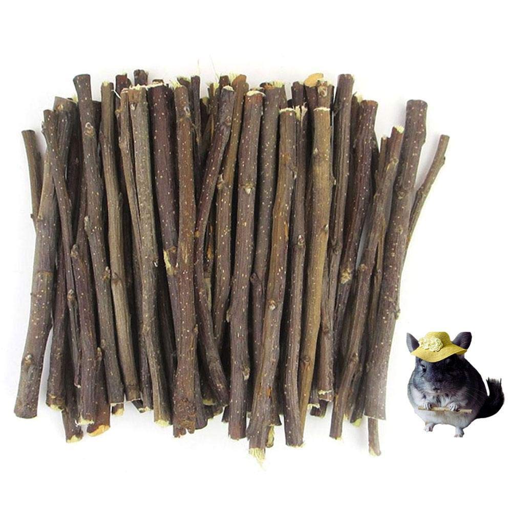 100 Bastoncini Da Masticare In Legno Di Melo Per Conigli, Scoiattoli E Porcellini D'India – Giocattolo Naturale Per Roditori, Ideale Per La Salute Dentale