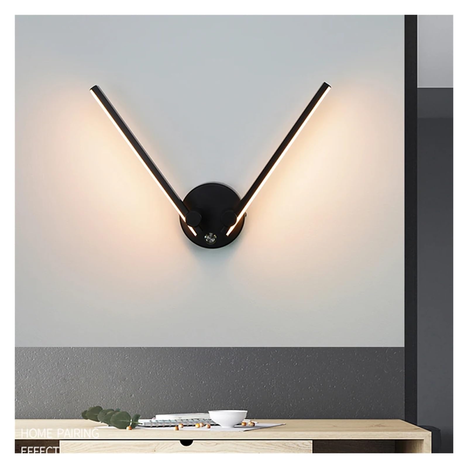 Nordic kinkiety wewnętrzne LED, 8W białe/czarne do domu sypialnia lampki nocne lustro przedni regulowany kinkiet ścienny,Długotrwałe użytkowanie | 4000K,WA322S-White Switch
