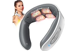 Heated Neck Massager for Pain Relief, FSA or HSA Eligible Electric Pulse...