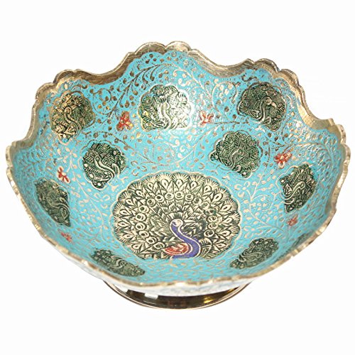 Skywalk Hand Crafted Metal Brass Fruit Bowl with MINAKARI Work, Bowl for Serving, Collectible Art,Perfect for Home Decoration and Gifting-image-10