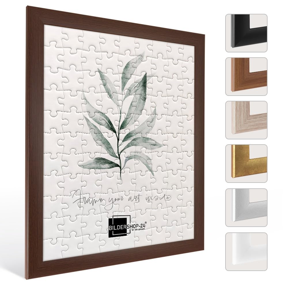 Bildershop-24 Cadre à puzzle/photo Valencia 30X90cm Wenge (décor) pour 500-1000 Pièces antireflet*