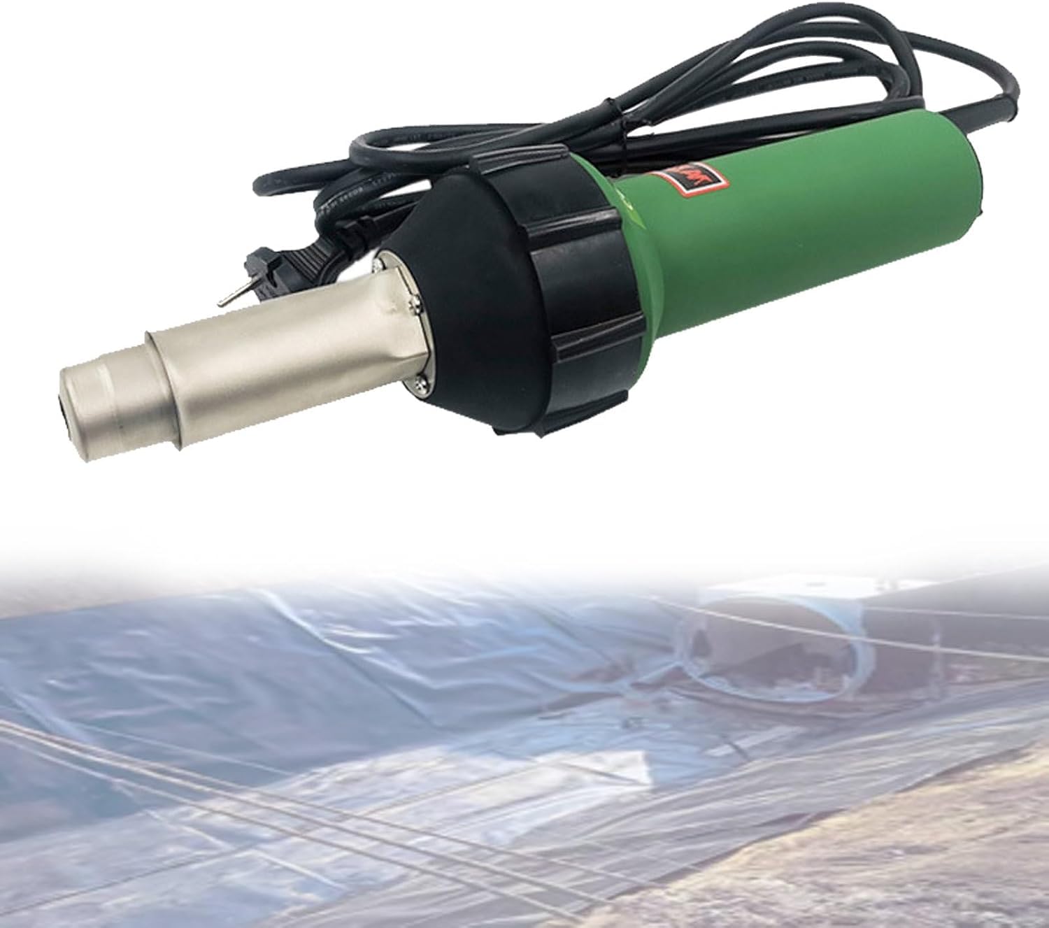XAZLBIW Hot Air Plastic Welding Gun with Automatic Cooling, Tips, Seam Roller for Flooring and Rods