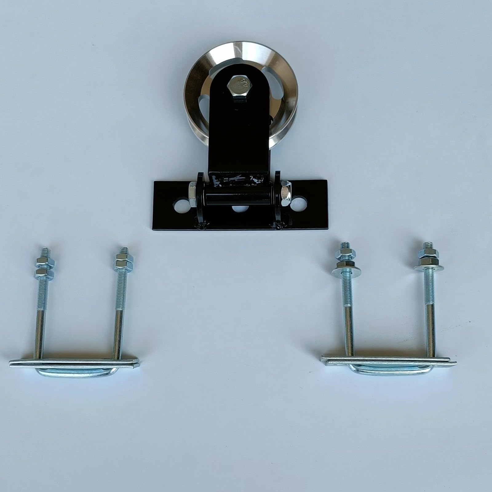 Qianly Polea con Placa Montaje Versátil Polea con Abrazaras Montaje Compacto Correa Exnsión Tríceps, Plástico Oscilante A