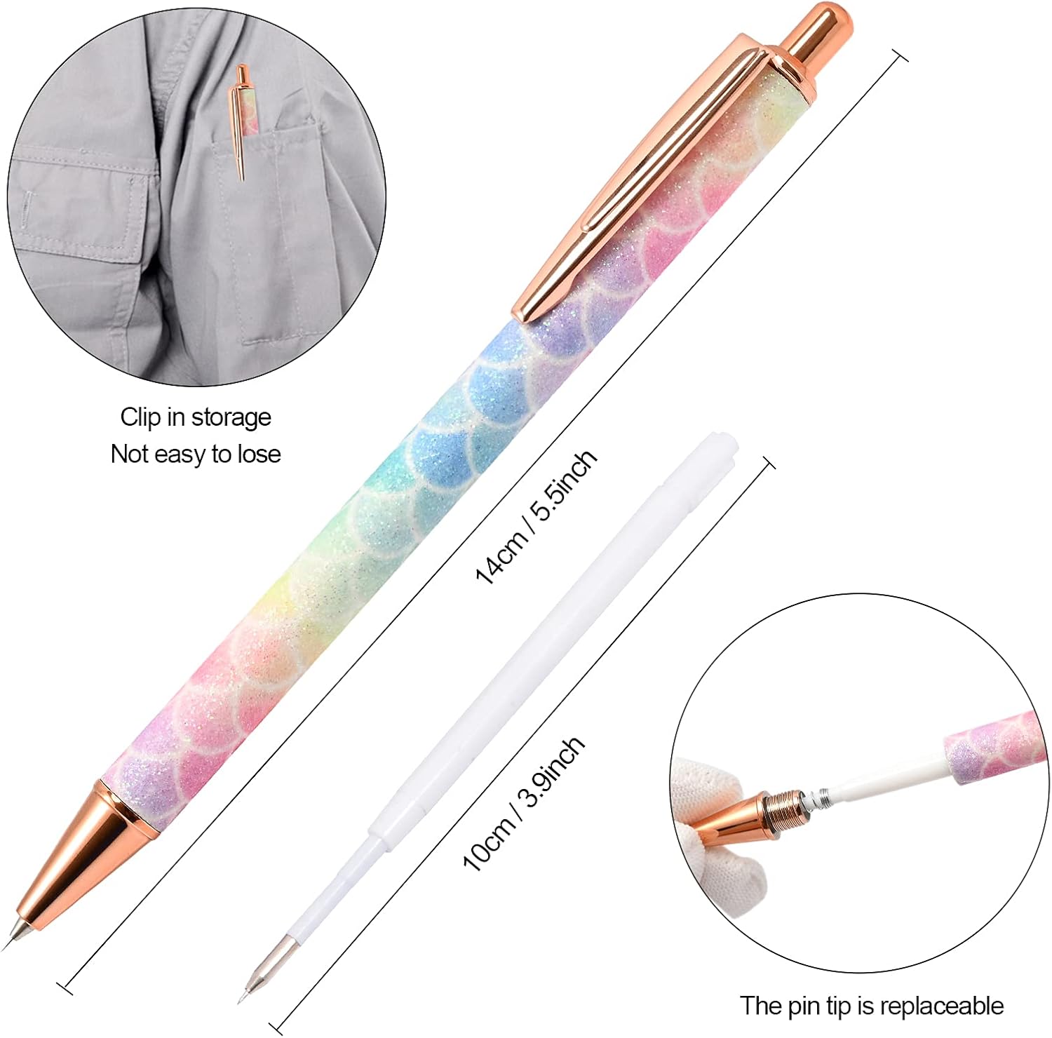NEWISHTOOL Air Release Weeding Tool Pin Pen Vinyl Installation Bubble Free, Anti-Slip Weeding Pen for Vinyl, Includes 1 Pc Retractable Vinyl Weeding Pen with 2 Pcs Refills