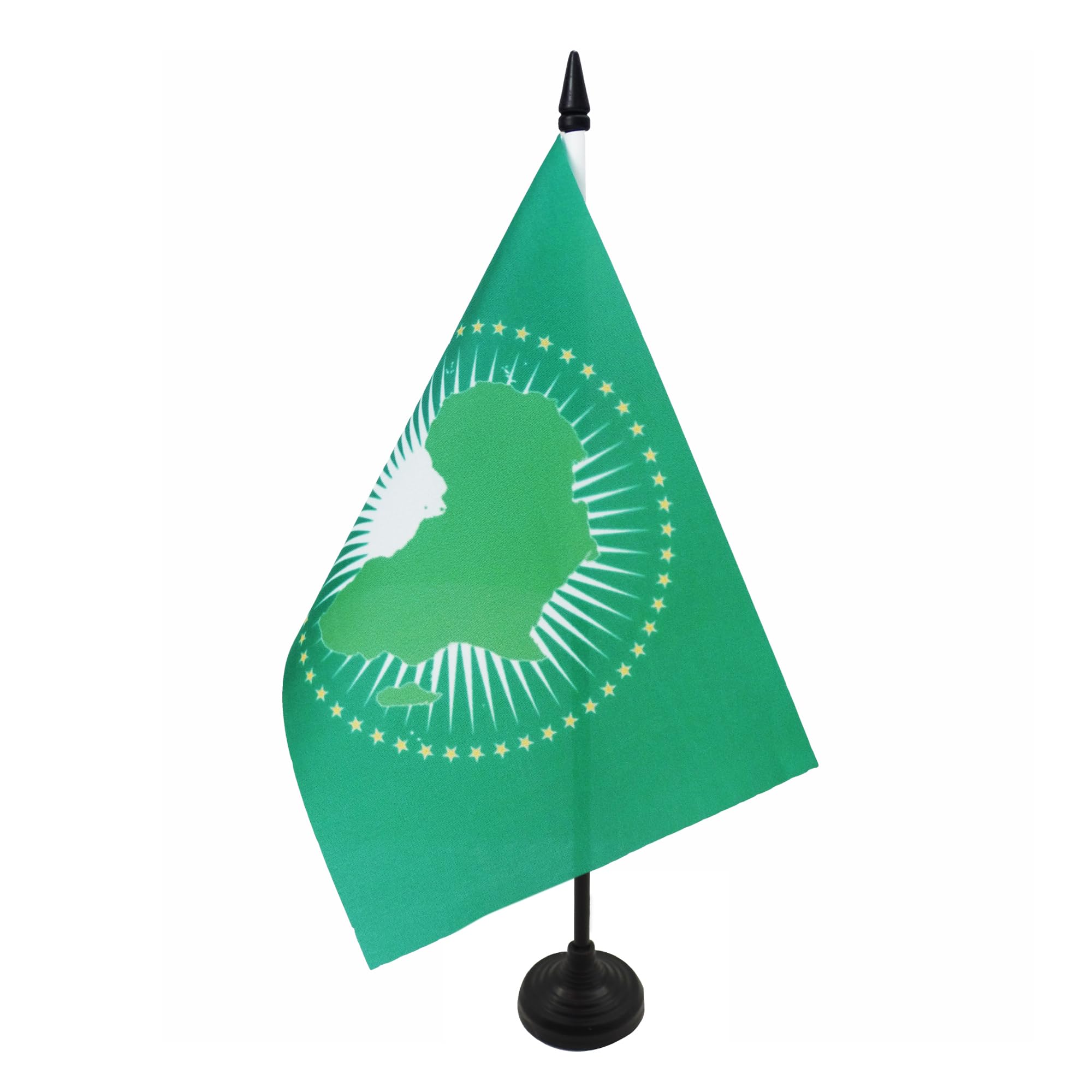 AZ FLAG African Union Table Flag 6x8 in 100D Polyester Plastic Base
