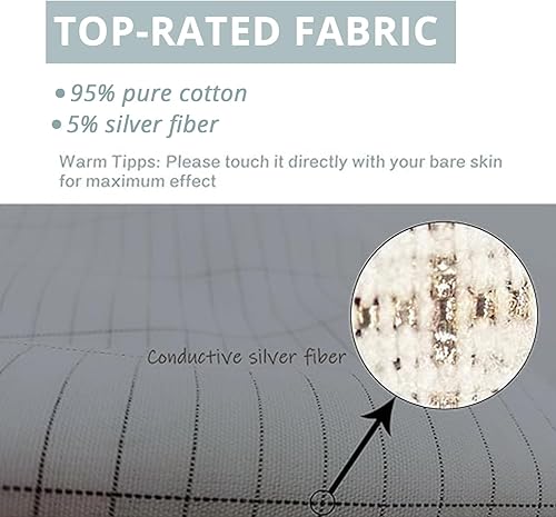 Miniatura 7 de Sábana bajera ajustable con cable conductivo de conexión a tierra, alfombrilla conductora a tierra para un mejor sueño, bienestar, problemas de