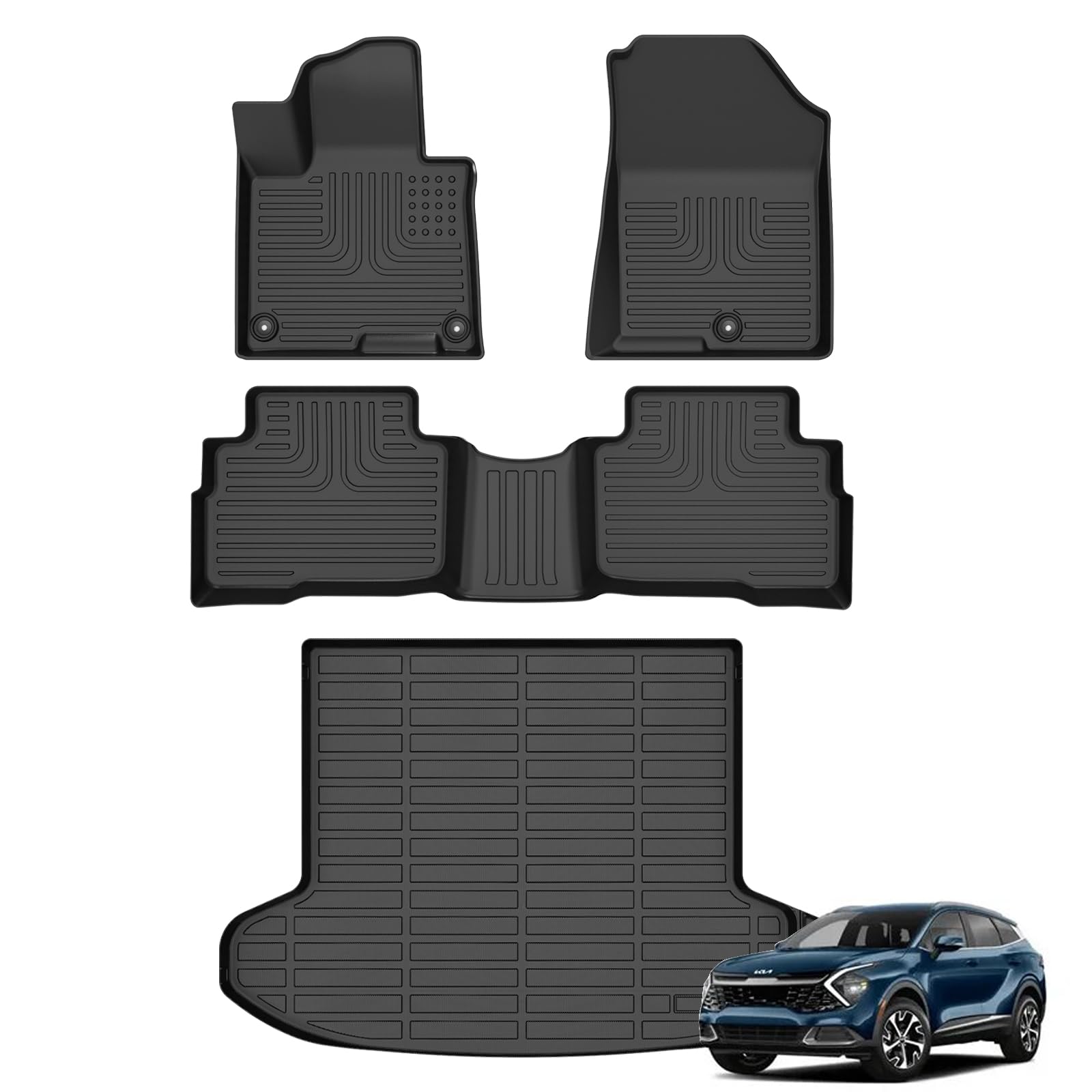 Floor Mats Compatible With 2023 2024 2025 Kia Sportage Trunk Mat Cargo Mat Cargo