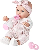 Enjoyin 12'' Baby Doll Gift Set with Pink Outfit, Pacifier, Soft Blanket & Feeding Bottle - Pretend Play for Ages 3+