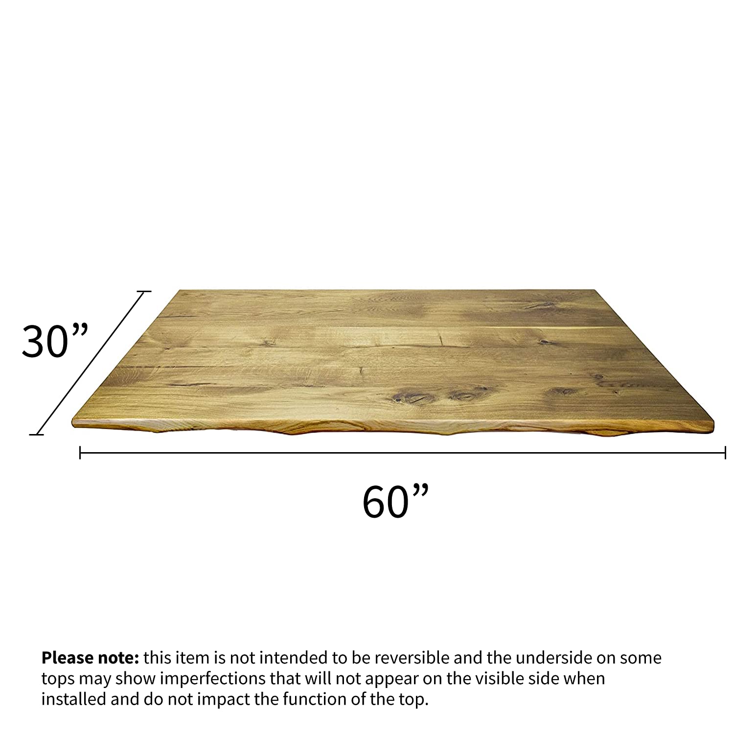 Live Edge Solid Oak Table Top (30