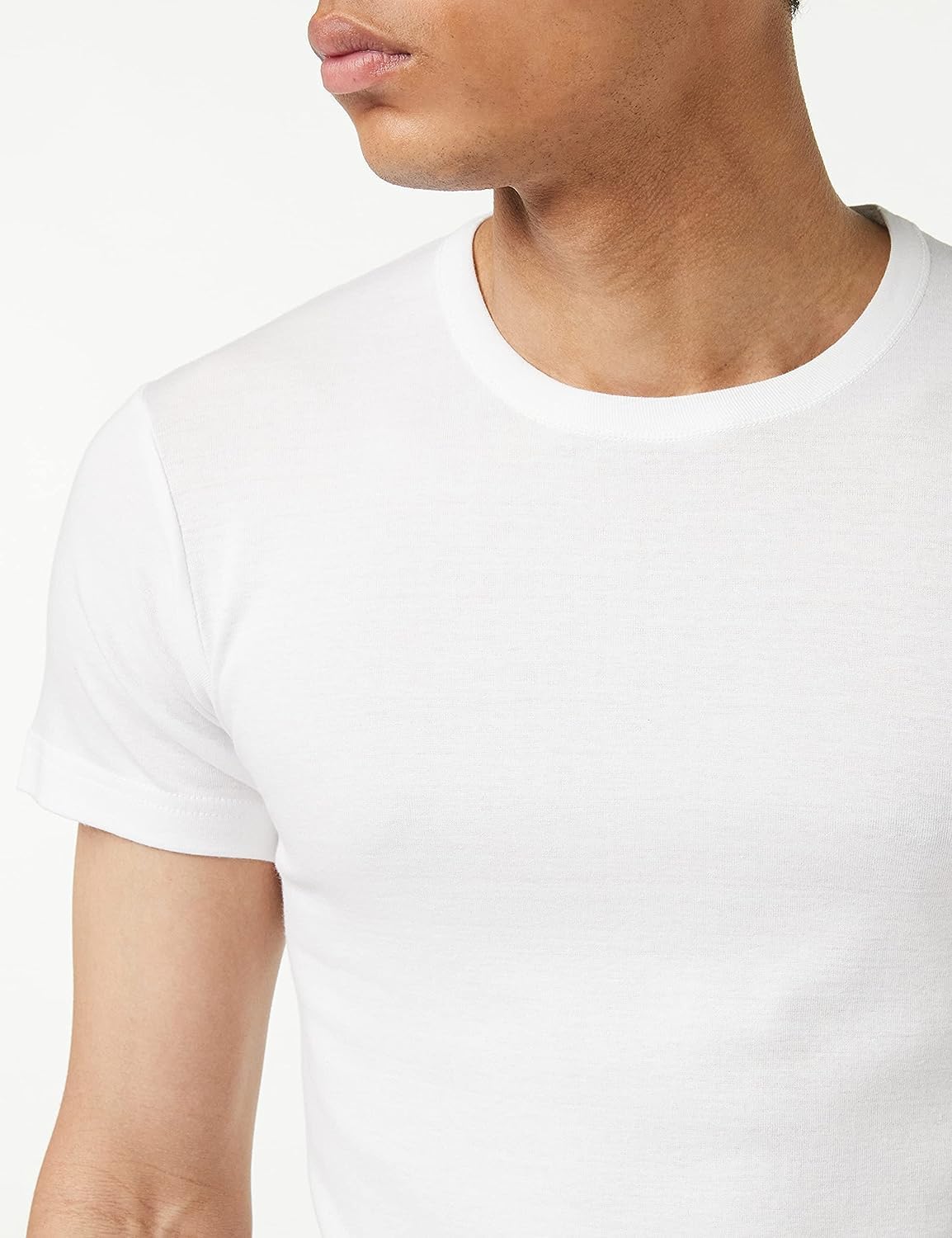 ATHENA - Lot de 4 T-Shirts Homme Col O - 100% Coton Bio - Label Oeko-TEX® Standard 100 - Maillots de Corps Hypoallergéniques, sans Couture Côté