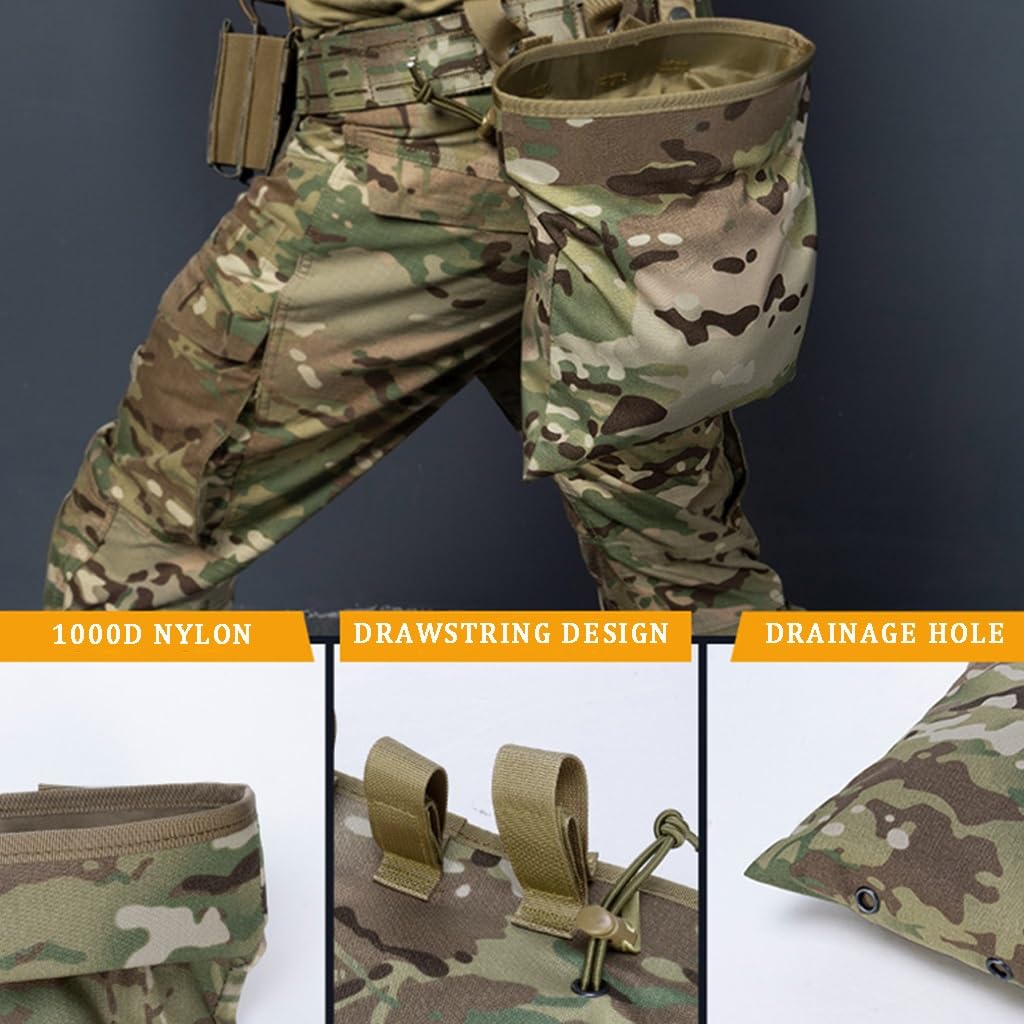 Marsupio Tattico Molle Zaino Da Cintura Per Sport All'aperto, Coulisse Pieghevole Multiuso Riciclare Sacchetti Borsa Di Recupero Per La Caccia, Utilità Attrezzo Custodia