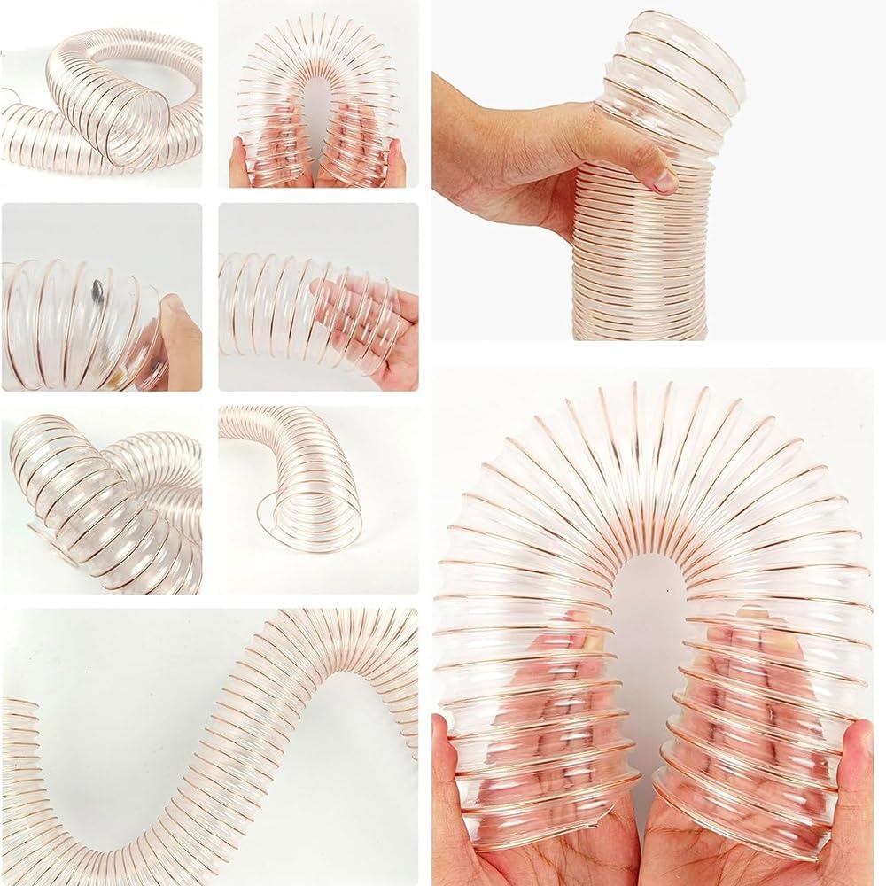 Manguera De Aspiración De Poliuretano 5 6 8 10m Tubo Flexible Para Plantas Industriales 60 63 70 75 80 125 200mm Espesor De Pared 1.5mm(6m/19.6ft,150mm-5.9in)