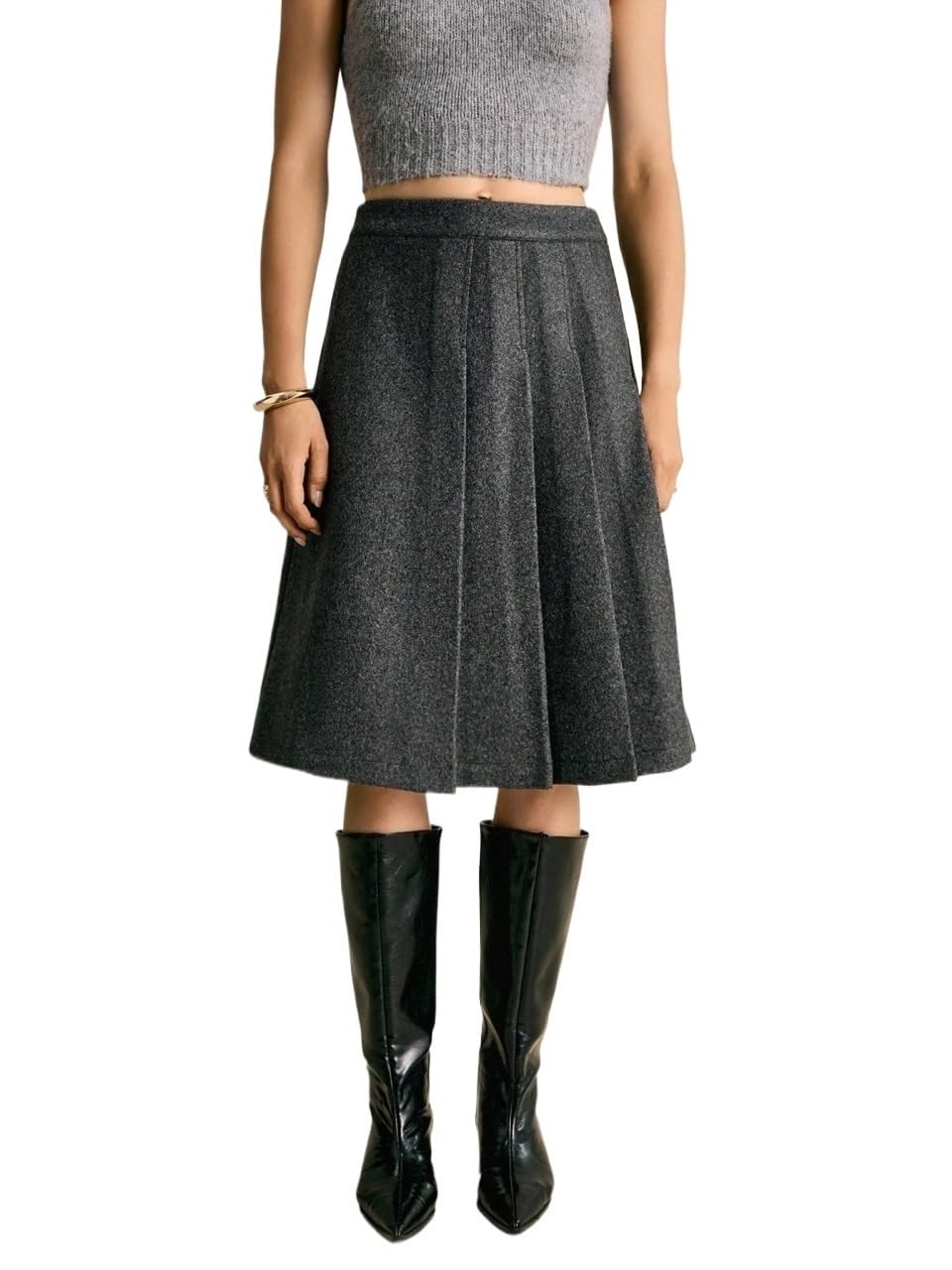 Midi Skirt Womens Basic Versatile Trendy Skirt