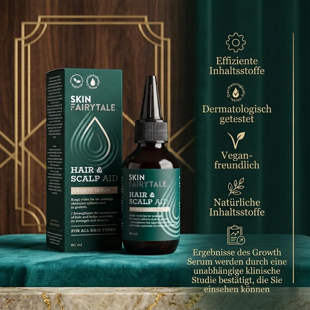 Growth Serum – +80% Haardichte Klinisch Getestet, AnaGain™ & Capilia Longa™, Gegen Haarausfall, Koffein, Biotin, Ohne Silikone, Dermatologisch Getestet, Vegan