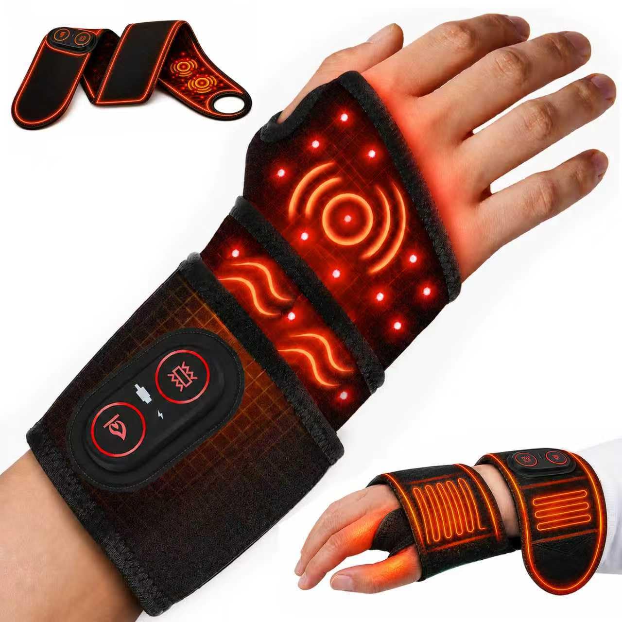 Photo 1 of Blumues Rechargeable Cordless Wrist Heating Pad with Vibration