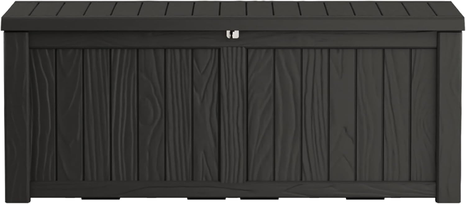 120-Gallon Outdoor Storage Box with UV Resin Deck Box