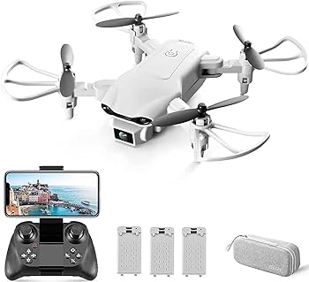 ドローン 720P HDデュアルカメラ収納パック付き 3バッテリ飛行時間36分 Amazon.co.jp: 4DRC ドローン折りたたみ式720P HDデュアルカメラ