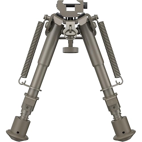 CVLIFE 6-9 Inches Picatinny Bipod Adjustable Spring Return with Picatinny Adapter