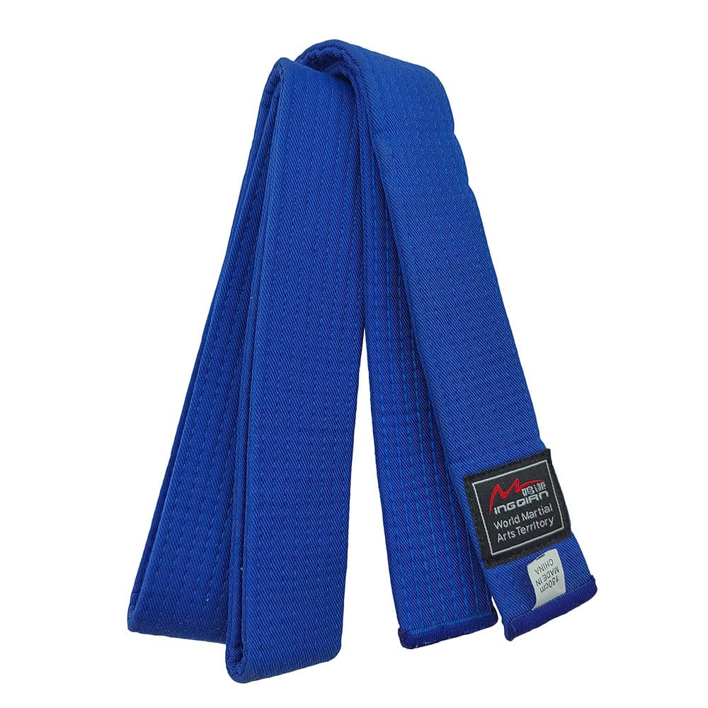 MingQian Ceinture de Taekwondo, Karaté, Judo, Aïkido, Arts Martiaux, Grade de couleur : blanc, jaune, vert, bleu, rouge, noir, tour de taille 4 cm, longueur 200 cm-320 cm