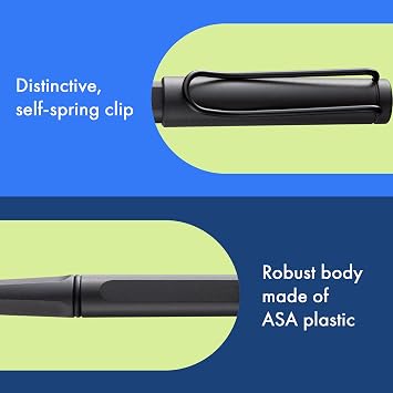 LAMY safari umbra - Rollerball Pen with ergonomic grip & line width M - for pleasant long writing - made of robust ASA plastic - including rollerball refill LAMY M 63 in black