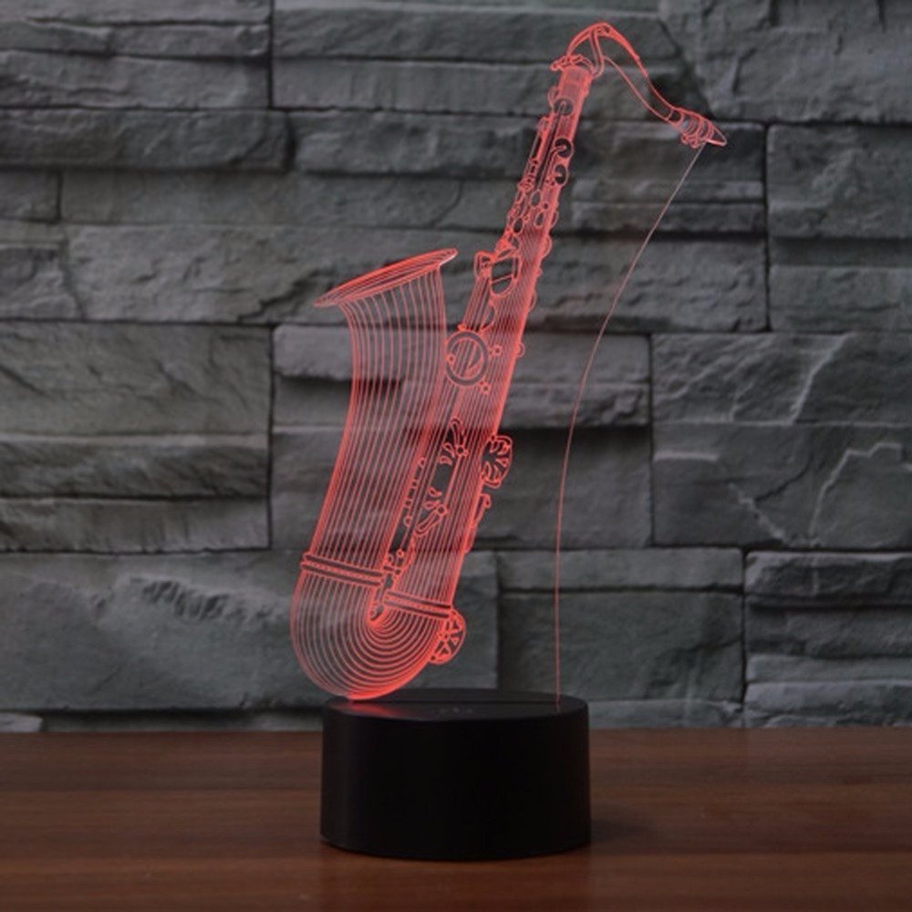 Nastrojowa lampa 3D z 7 kolorami, przełącznik dotykowy, złącze USB, lampa stołowa LED, do domu, na imprezę lub urodziny