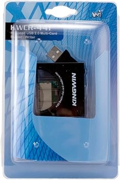 Kingwin Hi-Speed USB 2.0 Multi-Card Reader and Writer, KWCR-441 (Black)