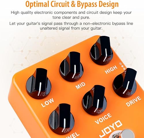 Miniatura 4 de JOYO Overdrive Pedal de efecto de guitarra amplificador de simulación pedal de distorsión para guitarra eléctrica - Bypass (Oxford Sound JF-22)