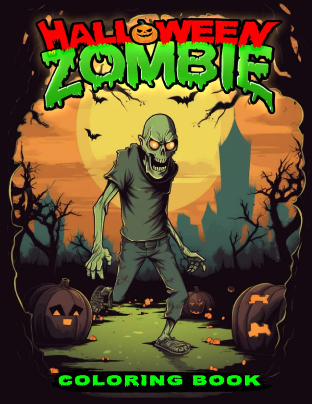 Buy Zombie Coloring Book: Horror Coloring Book for Adults Features ...